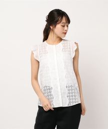 kate spade new york�i�P�C�g�E�X�y�[�h�@�j���[���[�N�j�́uEYELET SCALLOP SHELL�i���̑��g�b�v�X�j�v