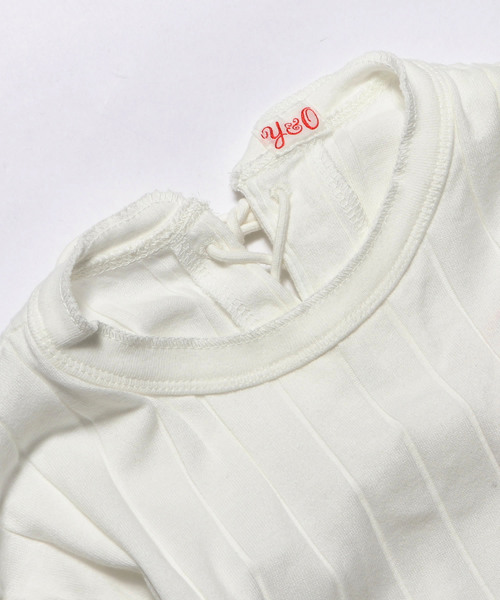 YOUNG&OLSEN The DRYGOODS STORE（ヤングアンドオルセン）の「YOUNG & OLSEN/ヤングアンドオルセン BROAD RIB BACKLACE LS（Tシャツ/カットソー・レディース・ホワイト/ブラック/ベージュ/オレンジ/ライトオリーブ・1/2）」の8枚目の写真