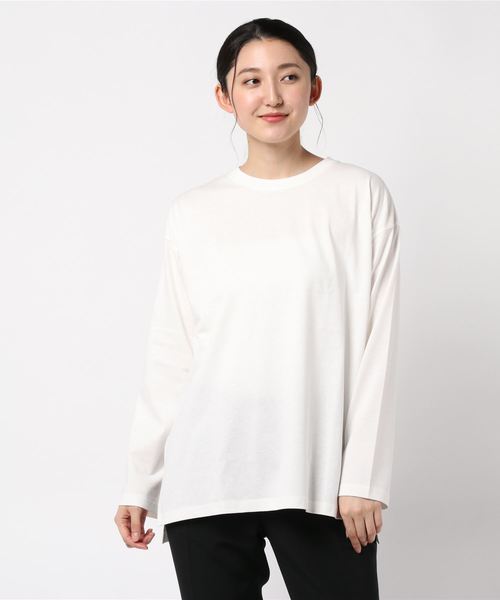 LOWRYS FARM(ローリーズファーム)の「ロングスリットロングスリーブ 853969(Tシャツ/カットソー・レディース・ホワイト/ブラック/ベージュ/ミント・FREE)」の14枚目の写真