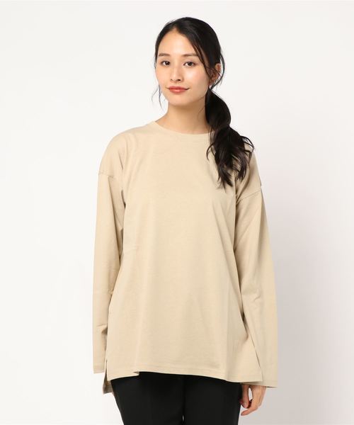 LOWRYS FARM(ローリーズファーム)の「ロングスリットロングスリーブ 853969(Tシャツ/カットソー・レディース・ホワイト/ブラック/ベージュ/ミント・FREE)」の12枚目の写真