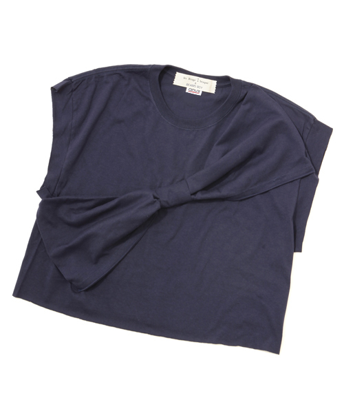 BEAMS BOY(ビームスボーイ)の「les Briqu’a braque / ビッグリボン TOP(Tシャツ/カットソー・レディース・グレー/ネイビー・ONE SIZE)」の2枚目の写真