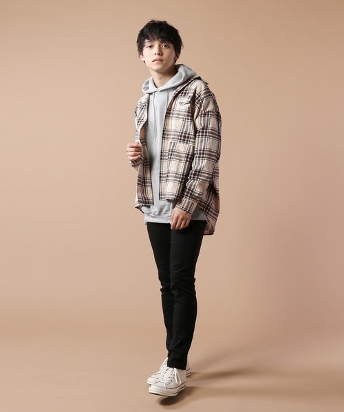 スーパー ビッグ 長袖 チェック ネルシャツ オーバーサイズ シャツ