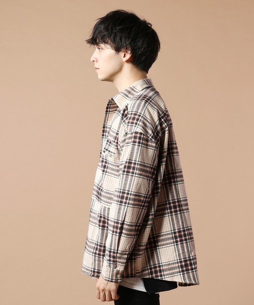 スーパー ビッグ 長袖 チェック ネルシャツ オーバーサイズ シャツ