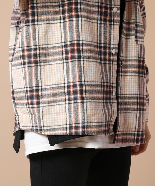 スーパー ビッグ 長袖 チェック ネルシャツ オーバーサイズ シャツ