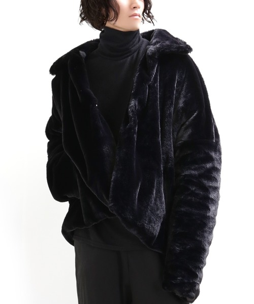 【minsobi】エコファー / スーパーBIGシルエットファージャケット その他アウター 【minsobi】エコファー / スーパーBIGシルエットファー