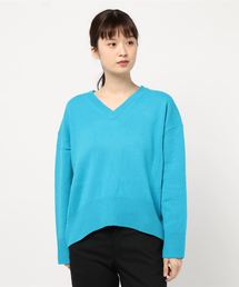 9G PLAIN STITCH V-NECK PULL OVER