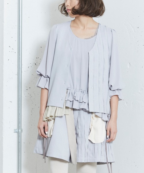 sakishimatokyo（サキシマトーキョー）の「横断歩道のベスト（ベスト・レディース・ホワイト/ベージュ/グレー/グレイッシュベージュ・FREE）」の2枚目の写真