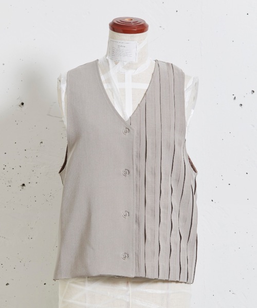 sakishimatokyo（サキシマトーキョー）の「横断歩道のベスト（ベスト・レディース・ホワイト/ベージュ/グレー/グレイッシュベージュ・FREE）」の4枚目の写真