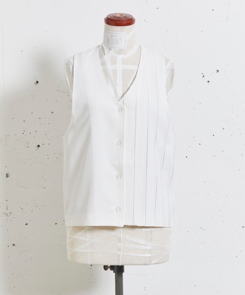 sakishimatokyo（サキシマトーキョー）の「横断歩道のベスト（ベスト・レディース・ホワイト/ベージュ/グレー/グレイッシュベージュ・FREE）」の5枚目の写真