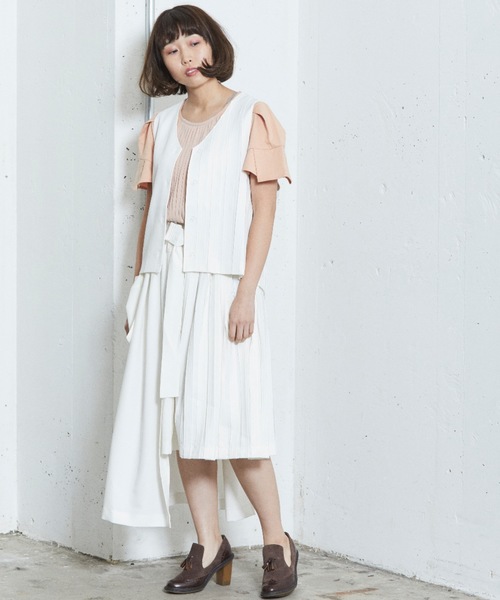 sakishimatokyo（サキシマトーキョー）の「横断歩道のベスト（ベスト・レディース・ホワイト/ベージュ/グレー/グレイッシュベージュ・FREE）」の7枚目の写真