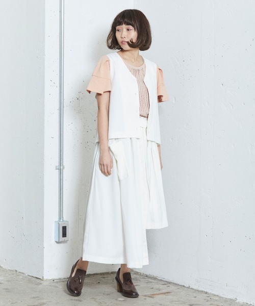 sakishimatokyo（サキシマトーキョー）の「横断歩道のベスト（ベスト・レディース・ホワイト/ベージュ/グレー/グレイッシュベージュ・FREE）」の8枚目の写真