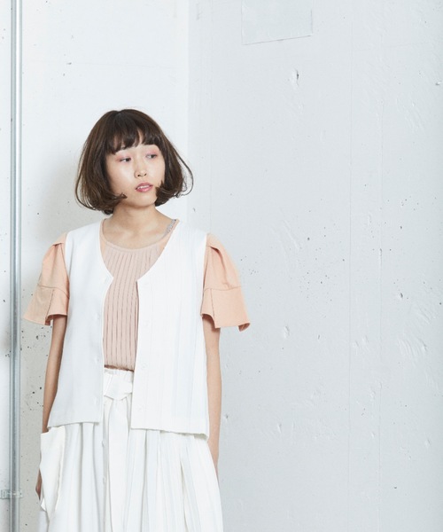 sakishimatokyo（サキシマトーキョー）の「横断歩道のベスト（ベスト・レディース・ホワイト/ベージュ/グレー/グレイッシュベージュ・FREE）」の14枚目の写真