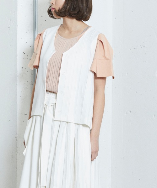 sakishimatokyo（サキシマトーキョー）の「横断歩道のベスト（ベスト・レディース・ホワイト/ベージュ/グレー/グレイッシュベージュ・FREE）」の15枚目の写真