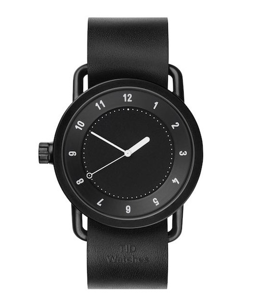 TID　Watches　（ティッド　ウォッチ　）の「TID WATCHES / "No.1 - LEATHER WRISTBAND" リストウォッチ 40mm（アナログ腕時計・メンズ・ブラック/ホワイト・FREE）」の2枚目の写真