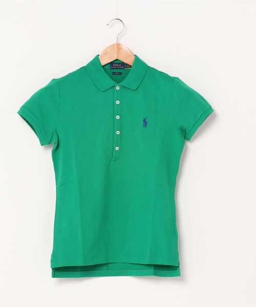 POLO RALPH LAUREN(ポロ ラルフ ローレン)の「スリム フィット ストレッチ ポロシャツ(ポロシャツ・レディース・グリーン・X-SMALL/X-LARGE/LARGE/MEDIUM/SMALL)」の7枚目の写真