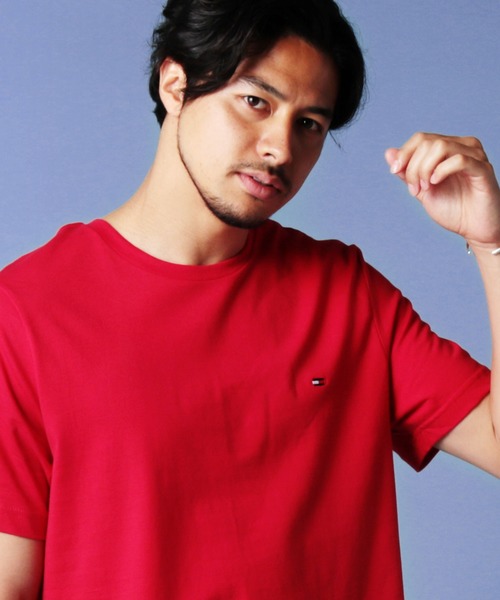 TOMMY HILFIGER（トミーヒルフィガー）の「TOMMY HILFIGER トミーヒルフィガー ワンポイントロゴ クルーネック 半袖カットソー Tシャツ（Tシャツ/カットソー・メンズ・ホワイト/ブラック/グレー/ネイビー/レッド・S/M/L/XL）」の5枚目の写真