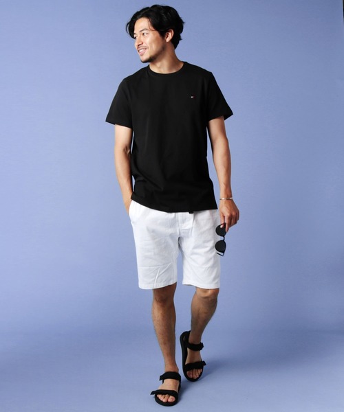 TOMMY HILFIGER（トミーヒルフィガー）の「TOMMY HILFIGER トミーヒルフィガー ワンポイントロゴ クルーネック 半袖カットソー Tシャツ（Tシャツ/カットソー・メンズ・ホワイト/ブラック/グレー/ネイビー/レッド・S/M/L/XL）」の7枚目の写真