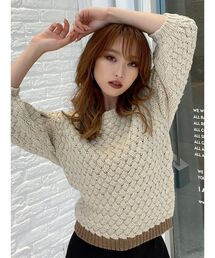 RESEXXY | 配色ニットトップス(ニット/セーター)