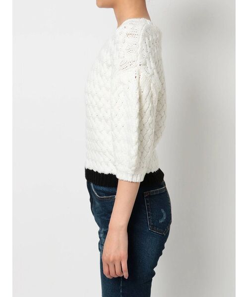 RESEXXY（リゼクシー）の「配色ニットトップス（ニット/セーター・レディース・ベージュ/オフホワイト/ワイン・FREE）」の19枚目の写真