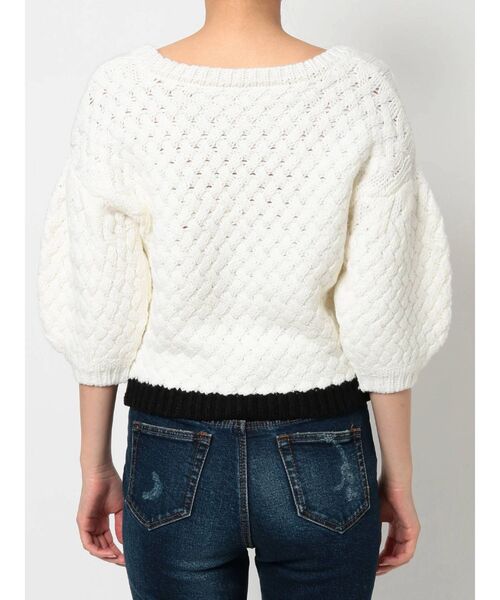 RESEXXY（リゼクシー）の「配色ニットトップス（ニット/セーター・レディース・ベージュ/オフホワイト/ワイン・FREE）」の20枚目の写真