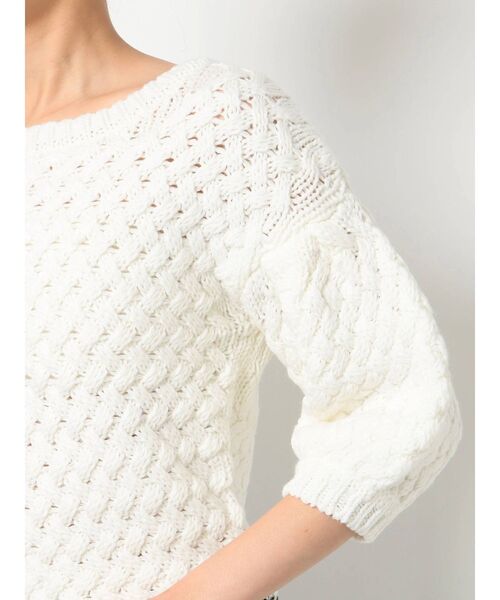 RESEXXY（リゼクシー）の「配色ニットトップス（ニット/セーター・レディース・ベージュ/オフホワイト/ワイン・FREE）」の22枚目の写真