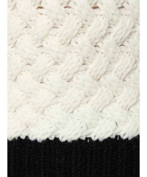 RESEXXY（リゼクシー）の「配色ニットトップス（ニット/セーター・レディース・ベージュ/オフホワイト/ワイン・FREE）」の9枚目の写真