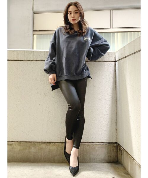 GYDA(ジェイダ)の「RoyalPalmsスウェットドルマンTOPS(スウェット・レディース・ベージュ/ネイビー/オフホワイト/カーキ/ピンク/オレンジ/マスタード・FREE)」の21枚目の写真