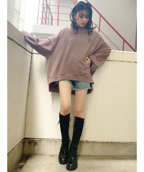 GYDA(ジェイダ)の「RoyalPalmsスウェットドルマンTOPS(スウェット・レディース・ベージュ/ネイビー/オフホワイト/カーキ/ピンク/オレンジ/マスタード・FREE)」の20枚目の写真