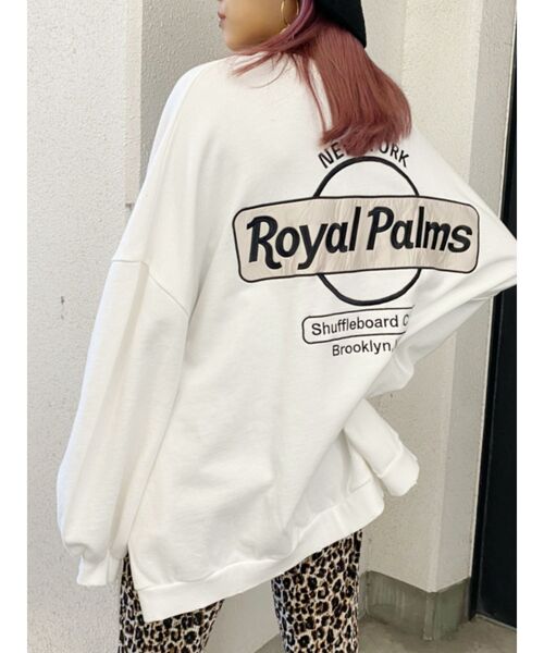 GYDA(ジェイダ)の「RoyalPalmsスウェットドルマンTOPS(スウェット・レディース・ベージュ/ネイビー/オフホワイト/カーキ/ピンク/オレンジ/マスタード・FREE)」の9枚目の写真
