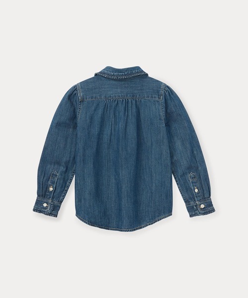 POLO RALPH LAUREN CHILDRENSWEAR（ポロ ラルフ ローレン チルドレンズウェア）の「コットン デニム シャツ（シャツ/ブラウス・キッズ・ネイビー系1・4/6/125cm/5/3）」の4枚目の写真