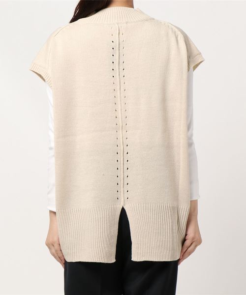 Right-on（ライトオン）の「【HONEYSUCKLE ROSE】バックスリットベスト（ベスト・レディース・ブラウン/オフホワイト・M/L）」の4枚目の写真