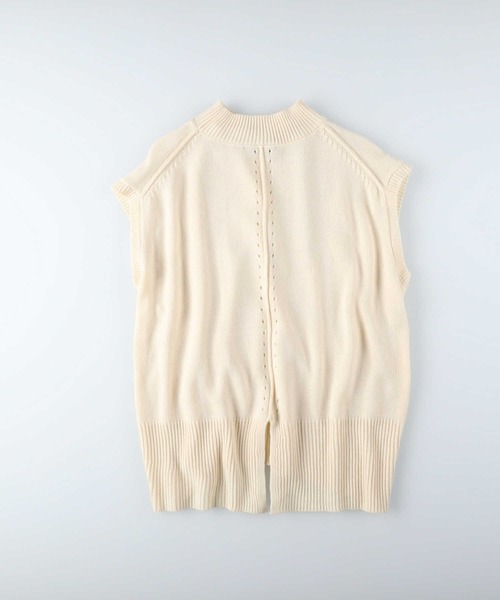 Right-on（ライトオン）の「【HONEYSUCKLE ROSE】バックスリットベスト（ベスト・レディース・ブラウン/オフホワイト・M/L）」の5枚目の写真