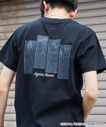 【呪術廻戦】コラボ オーバーサイズカットソー/転写アニメプリント&ロゴ刺繍