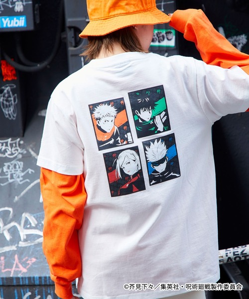 呪術廻戦（ジュジュツカイセン）の「【呪術廻戦】コラボ オーバーサイズカットソー/転写アニメプリント＆ロゴ刺繍（Tシャツ/カットソー・メンズ・ホワイト/ブラック/ホワイト系その他/ブラック系その他/ベージュ系その他/グレイッシュベージュ/ブラック系その他4/ブラック系その他5/ブラック系その他7/ホワイト系その他6/ブラック系その他2/ホワイト系その他3/その他5/その他6/その他3/その他8/その他10/その他1/その他11/その他2/その他4/その他/その他7/その他9/ブラック系その他3/ブラック系その他6/ホワイト系その他5/ホワイト系その他7/ホワイト系その他2/ホワイト系その他4・S/M/L/XL）」の4枚目の写真