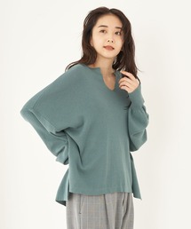 earth music&ecology | オーガニックコットンスキッパーニットプルオーバー ＊＊(ニット/セーター)