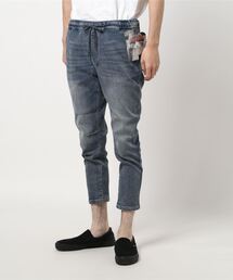 【BLUE STANDARD】ストレッチ裏起毛デニムイージーパンツ 軽くて暖かいパンツ