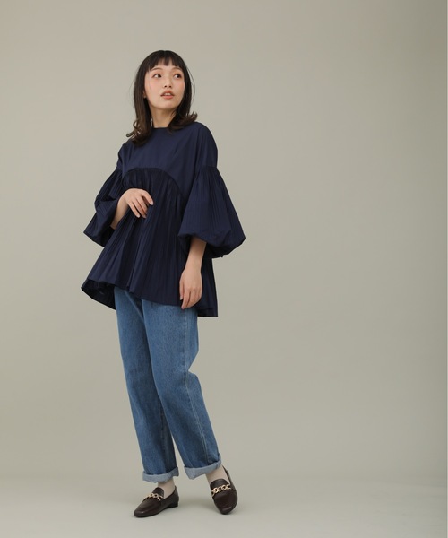 sakishimatokyo(サキシマトーキョー)の「【ZOZO限定】サキシマamp「ルーズギャザーボリューム袖デザインブラウス」(シャツ/ブラウス・レディース・ホワイト/ネイビー/ブラック・FREE)」の8枚目の写真