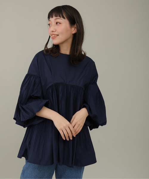 sakishimatokyo(サキシマトーキョー)の「【ZOZO限定】サキシマamp「ルーズギャザーボリューム袖デザインブラウス」(シャツ/ブラウス・レディース・ホワイト/ネイビー/ブラック・FREE)」の10枚目の写真