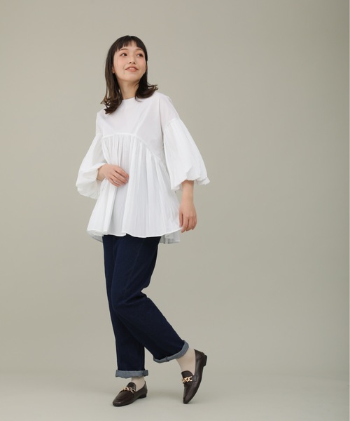 sakishimatokyo(サキシマトーキョー)の「【ZOZO限定】サキシマamp「ルーズギャザーボリューム袖デザインブラウス」(シャツ/ブラウス・レディース・ホワイト/ネイビー/ブラック・FREE)」の12枚目の写真