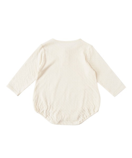 【セール】Hoppetta plus guri オーガニックコットンスタイ付き長袖ボディ（ロンパース）｜Hoppetta（ホッペッタ）