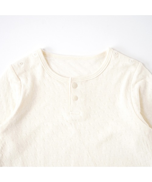 【セール】Hoppetta plus guri オーガニックコットンスタイ付き長袖ボディ（ロンパース）｜Hoppetta（ホッペッタ）