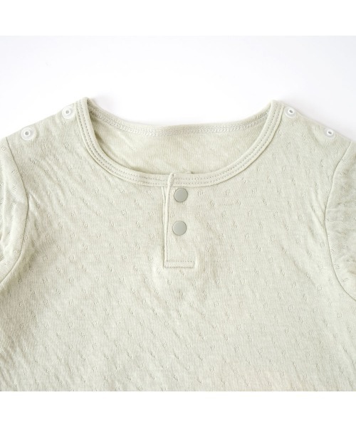 【セール】Hoppetta plus guri オーガニックコットンスタイ付き長袖ボディ（ロンパース）｜Hoppetta（ホッペッタ）