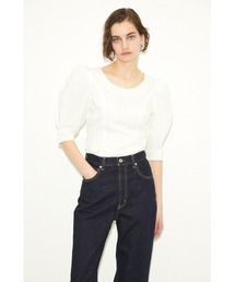 THROW LINEN MIX PUFF TOP リネン ミックス パフ トップス