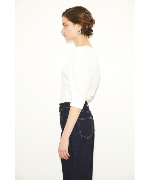 THROW by SLY（スローバイスライ）の「THROW LINEN MIX PUFF TOP リネン ミックス パフ トップス（シャツ/ブラウス・レディース・オフホワイト/ブラック/グリーン・FREE）」の10枚目の写真