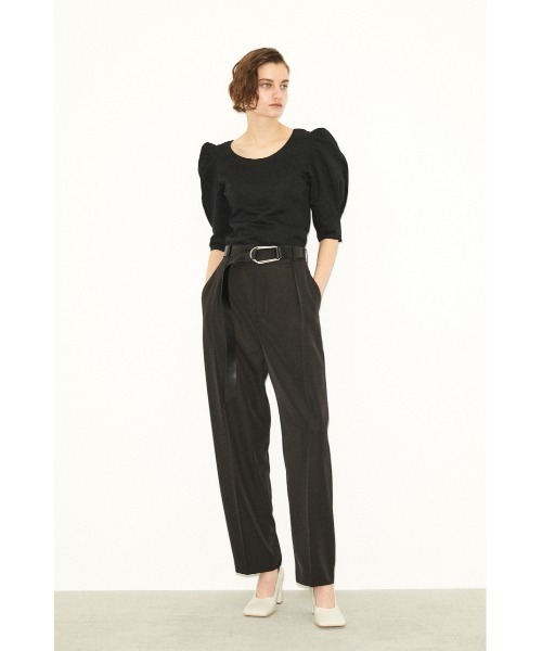 THROW by SLY（スローバイスライ）の「THROW LINEN MIX PUFF TOP リネン ミックス パフ トップス（シャツ/ブラウス・レディース・オフホワイト/ブラック/グリーン・FREE）」の15枚目の写真