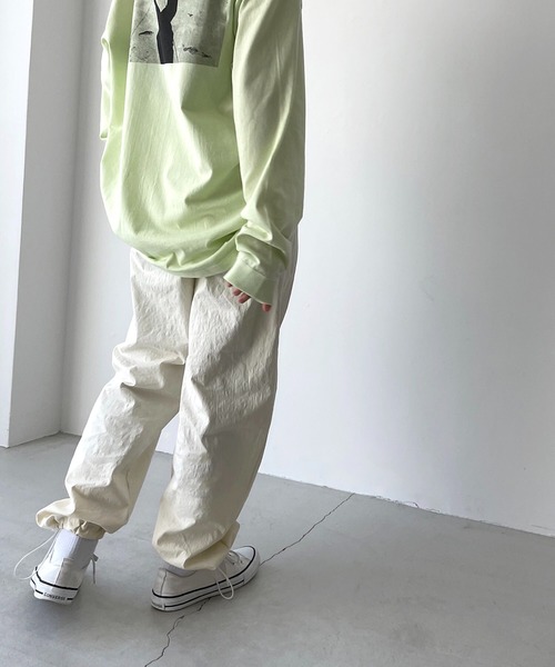 CANAL JEAN（キャナルジーン）の「via j(ヴィアジェイ) コットンドローストリングパンツ（その他パンツ・レディース・ブラック/アイボリー・ONE SIZE）」の12枚目の写真