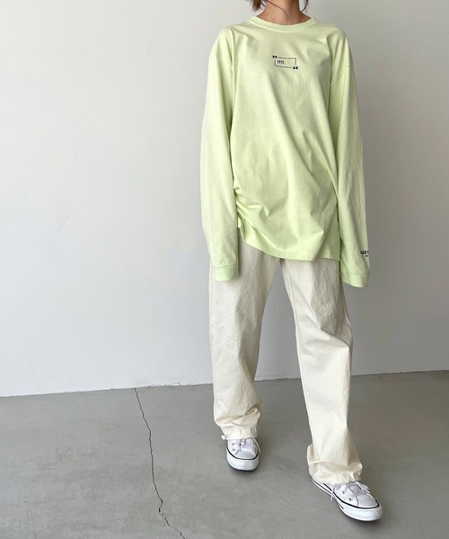 CANAL JEAN（キャナルジーン）の「via j(ヴィアジェイ) コットンドローストリングパンツ（その他パンツ・レディース・ブラック/アイボリー・ONE SIZE）」の3枚目の写真