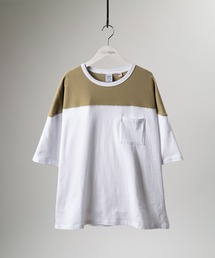 SlashDate（スラッシュデイト）の「カノコパターン切替ワンポケット半袖Tシャツ（Tシャツ/カットソー・メンズ）」