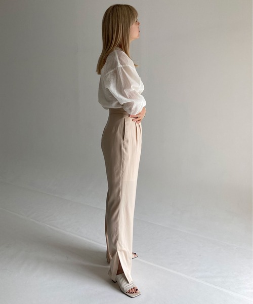 ENOF（イナフ）の「SHEER SHIRT（シャツ/ブラウス・レディース・ブラック/オフホワイト/ピンク・FREE）」の11枚目の写真