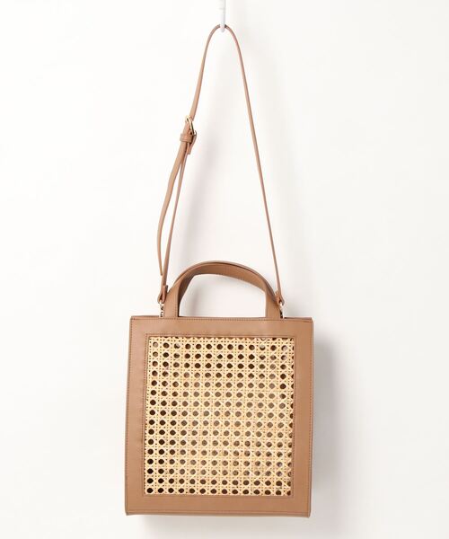 NATURAL BEAUTY BASIC（ナチュラルビューティーベーシック）の「バンブーバスケットコンビトート（トートバッグ・レディース・ブラック/ベージュ・ﾌﾘ-）」の10枚目の写真